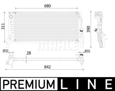 MAHLE CR 2311 000P Радиатор охлаждения двигателя для MINI MINI Кабриолет (F57)