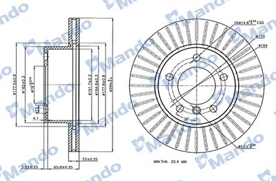 спирачен диск MANDO MBC035370