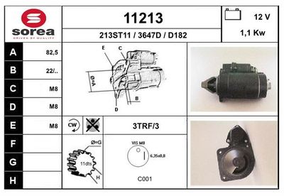 Стартер EAI 11213 для SEAT 132