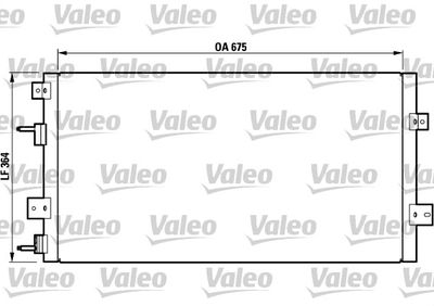 VALEO 817075 Радіатор кондиціонера для CHRYSLER (Крайслер)