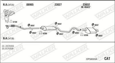 ABGASANLAGE WALKER OP56003A