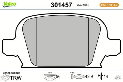 BREMSBELAGSATZ SCHEIBENBREMSE
