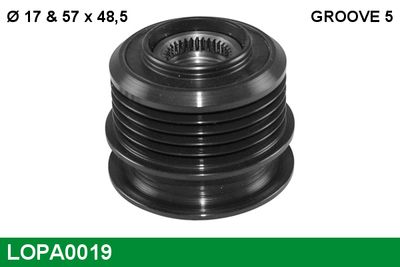 Alternator - sprzęgło jednokierunkowe LUCAS LOPA0019