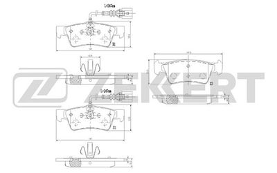 Комплект тормозных колодок, дисковый тормоз ZEKKERT BS-1374 для VW TOUAREG