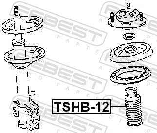 Dust Cover Kit, shock absorber TSHB-12