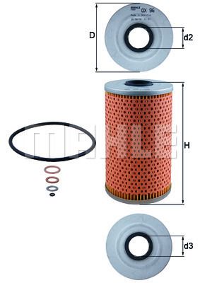 Oljefilter KNECHT OX 96 D