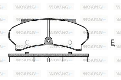 Комплект тормозных колодок, дисковый тормоз WOKING P1263.02 для PEUGEOT J9
