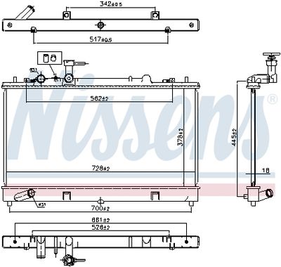 RADIATOR RACIRE MOTOR NISSENS 62464A 5