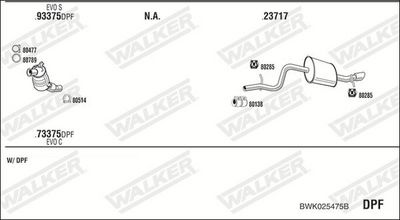 Изпускателна система WALKER BWK025475B