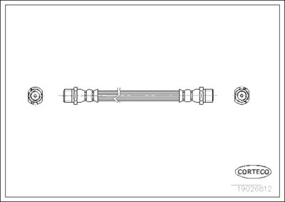 Тормозной шланг CORTECO 19026812 для OPEL ASTRA