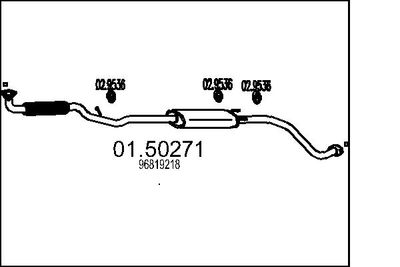 Средний глушитель выхлопных газов MTS 01.50271 для CHEVROLET SPARK