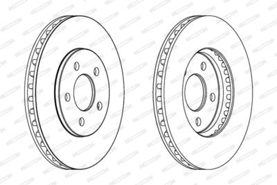 Bromsskiva FERODO DDF1407