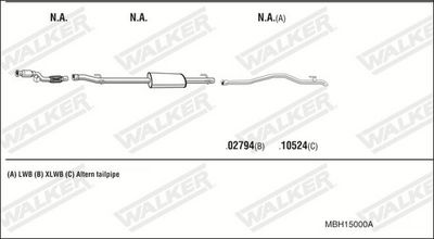 ABGASANLAGE WALKER MBH15000A