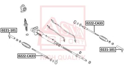 ASVA 0221-101 Наконечник рулевой тяги  для NISSAN AVENIR (Ниссан Авенир)