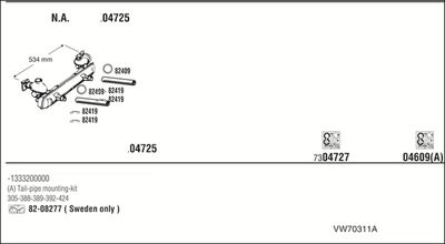 SISTEM DE ESAPAMENT WALKER VW70311A