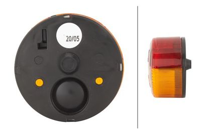 Achterlicht Links/Rechts (C5W/P21W, 24V, geel/red, met indicator, parkeerlicht)