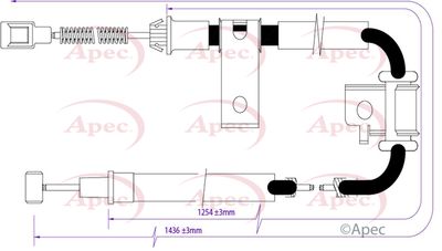 Cable Pull, parking brake APEC CAB1447