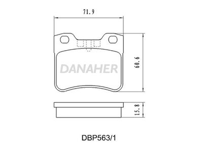 Комплект тормозных колодок, дисковый тормоз DANAHER DBP563/1 для CITROËN AX