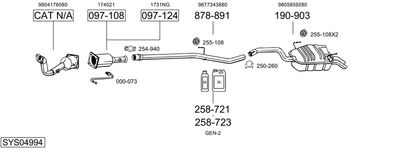 Изпускателна система BOSAL SYS04994