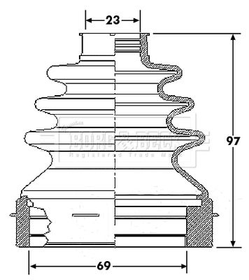 Bellow, drive shaft Borg & Beck BCB6187