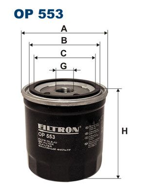 Масляный фильтр FILTRON OP 553 для PEUGEOT 104