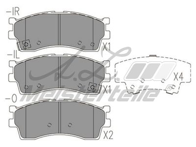 комплект спирачно феродо, дискови спирачки A.Z. Meisterteile AZMT-44-022-1598