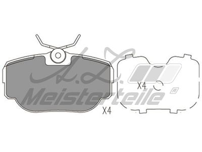 комплект спирачно феродо, дискови спирачки A.Z. Meisterteile AZMT-44-022-1647