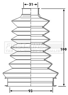 Bellow, drive shaft FIRST LINE FCB6202