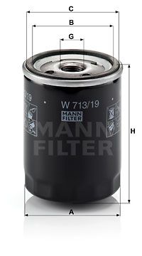 Масляный фильтр MANN-FILTER W 713/19 для FORD SIERRA