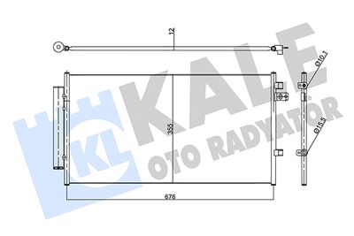 Конденсатор, кондиционер KALE OTO RADYATÖR 357960 для FIAT 500X