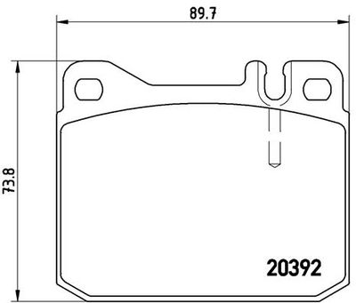 Комплект тормозных колодок, дисковый тормоз BREMBO P 50 002 для MERCEDES-BENZ /8