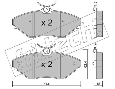 Zestaw klocków hamulcowych, hamulce tarczowe FRI.TECH. 904.0