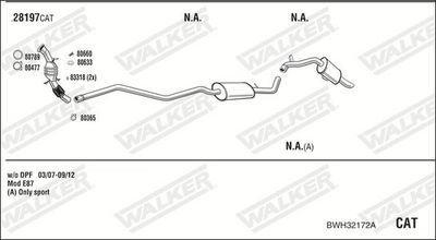 Изпускателна система WALKER BWH32172A