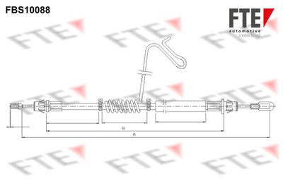 FTE FBS10088 Трос ручного тормоза  для FORD TRANSIT (Форд Трансит)
