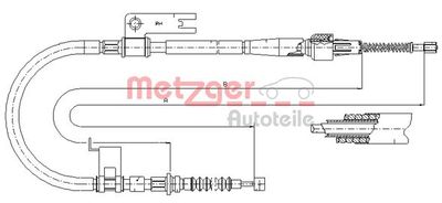 Тросик, cтояночный тормоз METZGER 17.0588 для MAZDA PREMACY