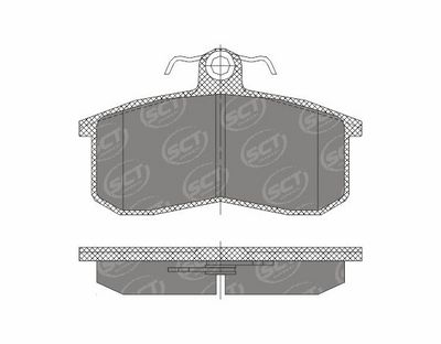 комплект спирачно феродо, дискови спирачки SCT - MANNOL SP 101 PR