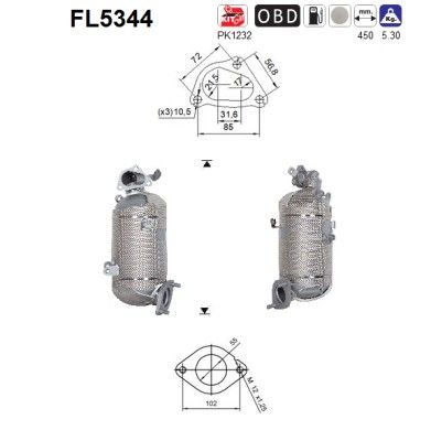 FILTRU FUNINGINE/PARTICULE SIST.DE ESAPAMENT