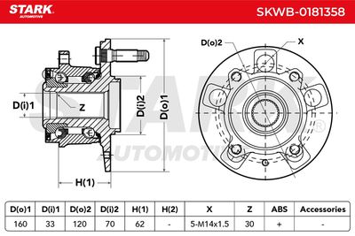комплект колесен лагер STARK SKWB-0181358