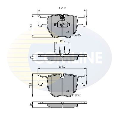 COMLINE CBP01157 Тормозные колодки и сигнализаторы  для LAND ROVER RANGE ROVER III (L322) 4.4 4x4