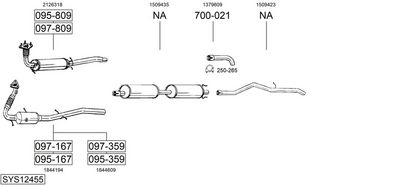 Изпускателна система BOSAL SYS12455