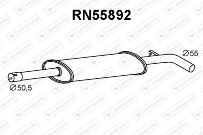 VENEPORTE RN55892 Глушитель выхлопных газов  для RENAULT MEGANE II (BM0/1_, CM0/1_) 2.0 16V Turbo