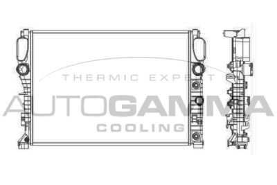 Радиатор, охлаждение двигателя AUTOGAMMA 103339 для MERCEDES-BENZ SLR