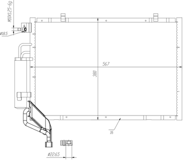 Конденсатор, кондиционер WILMINK GROUP WG2160709 для FORD FIESTA
