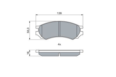 Brake Pad Set, disc brake 0 986 460 981