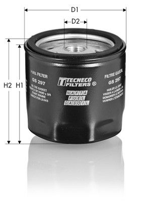 Топливный фильтр TECNECO FILTERS GS297 для PIAGGIO QUARGO