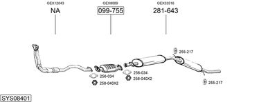 SISTEM DE ESAPAMENT BOSAL SYS08401