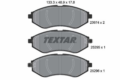 Комплект тормозных колодок, дисковый тормоз TEXTAR 2397406 для DAEWOO KALOS