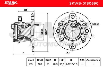 комплект колесен лагер STARK SKWB-0180690