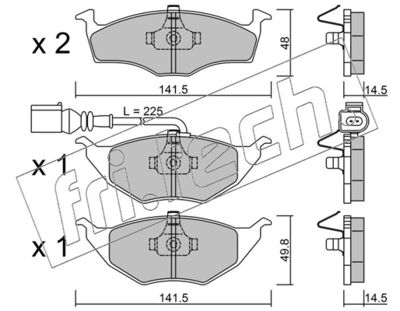 fri.tech. 354.1 Тормозные колодки и сигнализаторы  для AUDI A2 (8Z0) 1.2 TDI