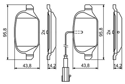 Brake Pad Set, disc brake 0 986 494 779